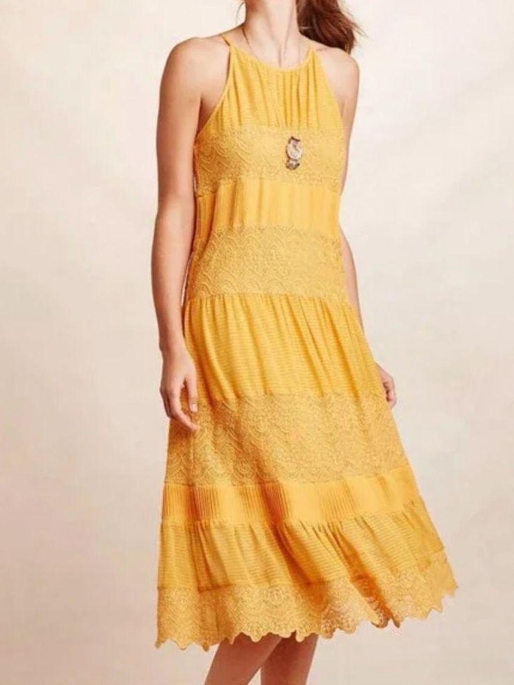 Anthropologie HD in Paris Villanelle Lace Midi Dress